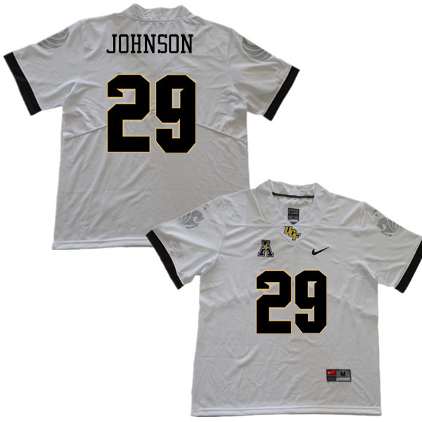 Men #29 Keenan Johnson UCF Knights College Football Jerseys Sale-White - Click Image to Close
